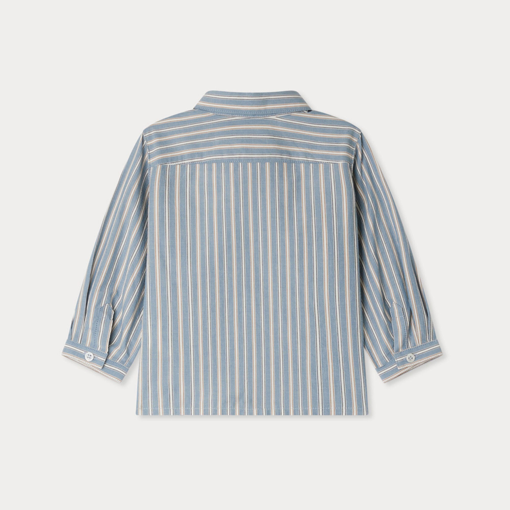 Baby Boys Blue Stripes Cotton Shirt