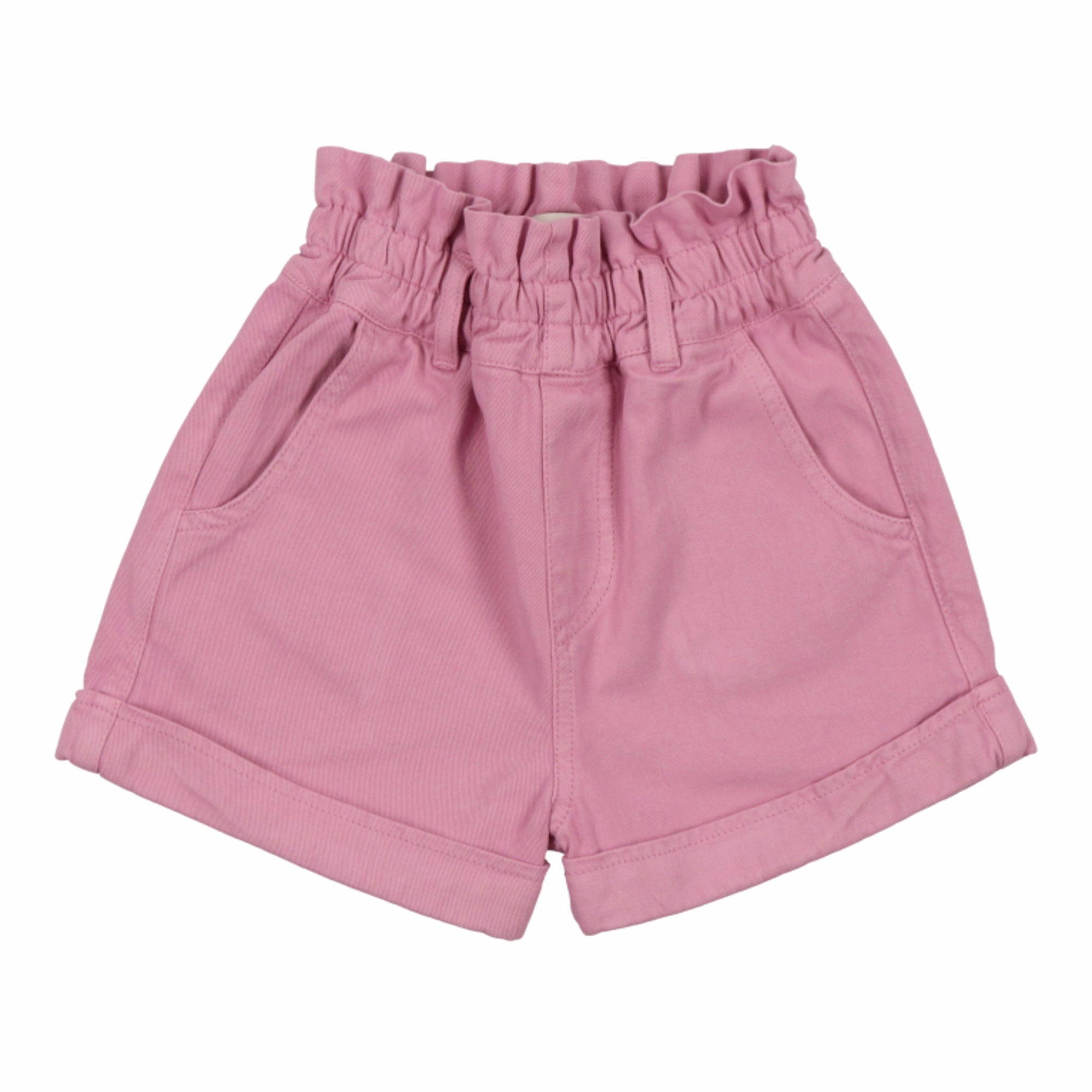 Girls Pink Cotton Shorts