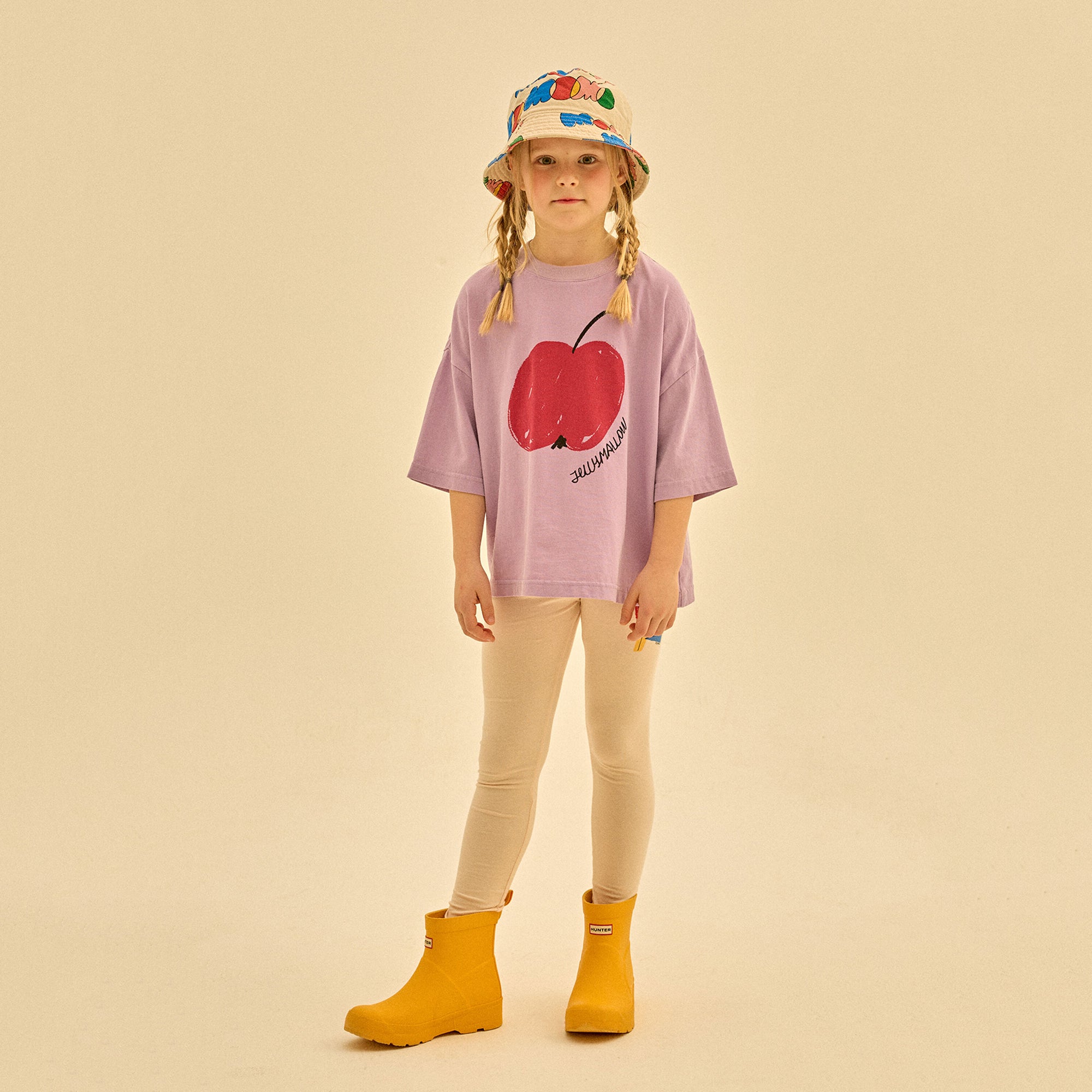 Girls Ivory Cotton Leggings