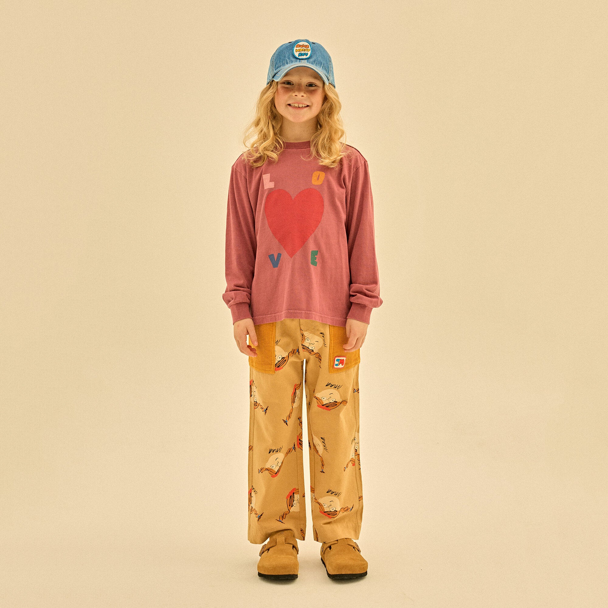 Boys & Girls Wine Red Cotton T-Shirt