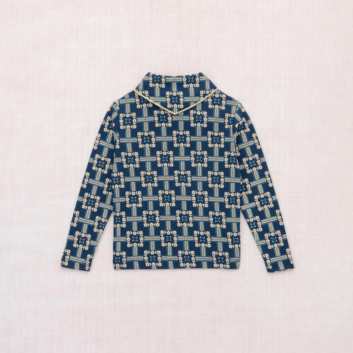 Boys & Girls Blue Floral Cotton T-Shirt