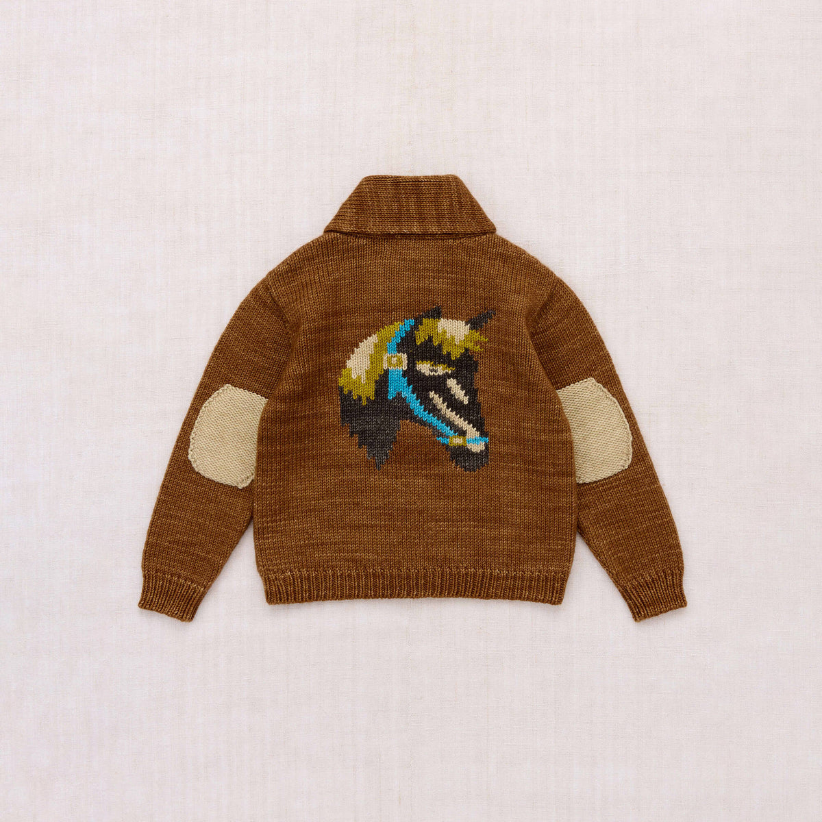 Boys & Girls Brown Wool Cardigan