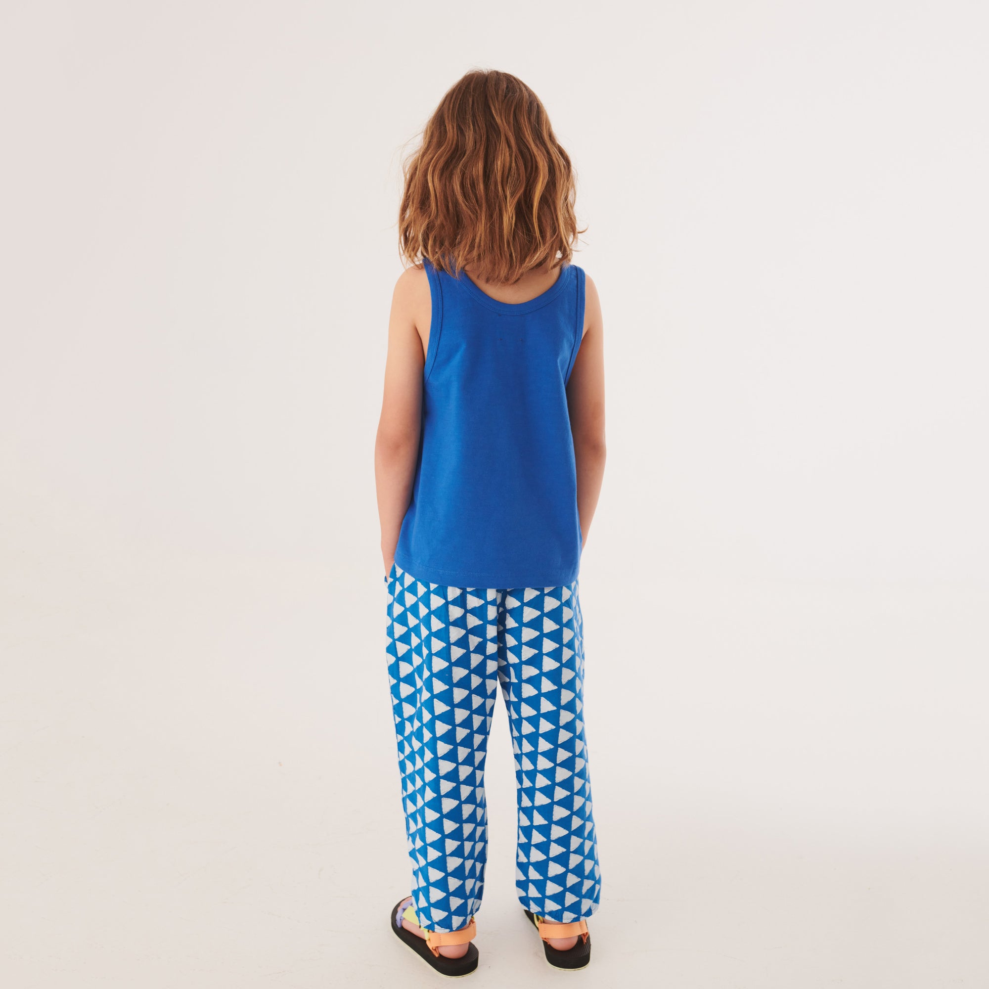 Boys & Girls Blue Printed Cotton Vest