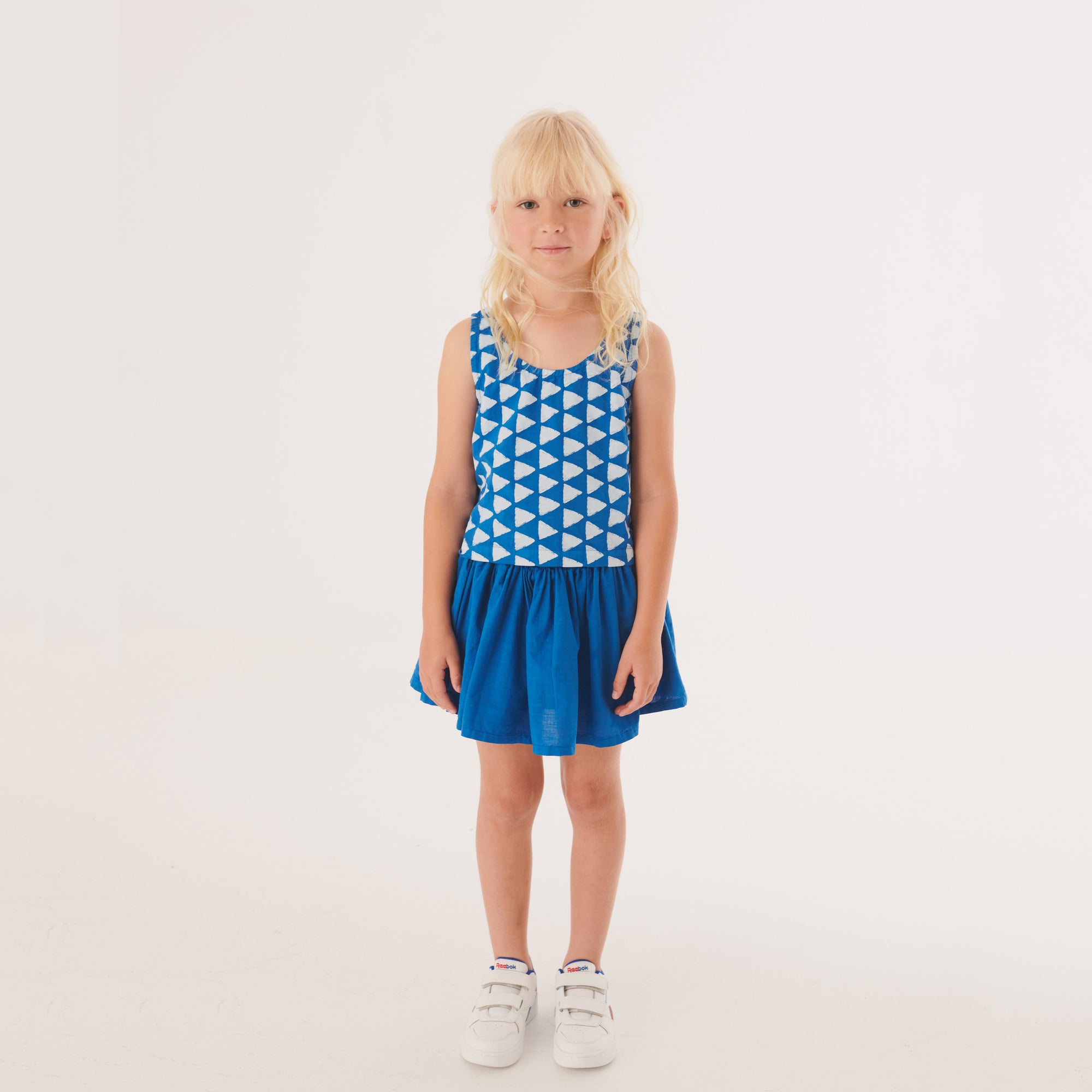 Girls Blue Cotton Skirt
