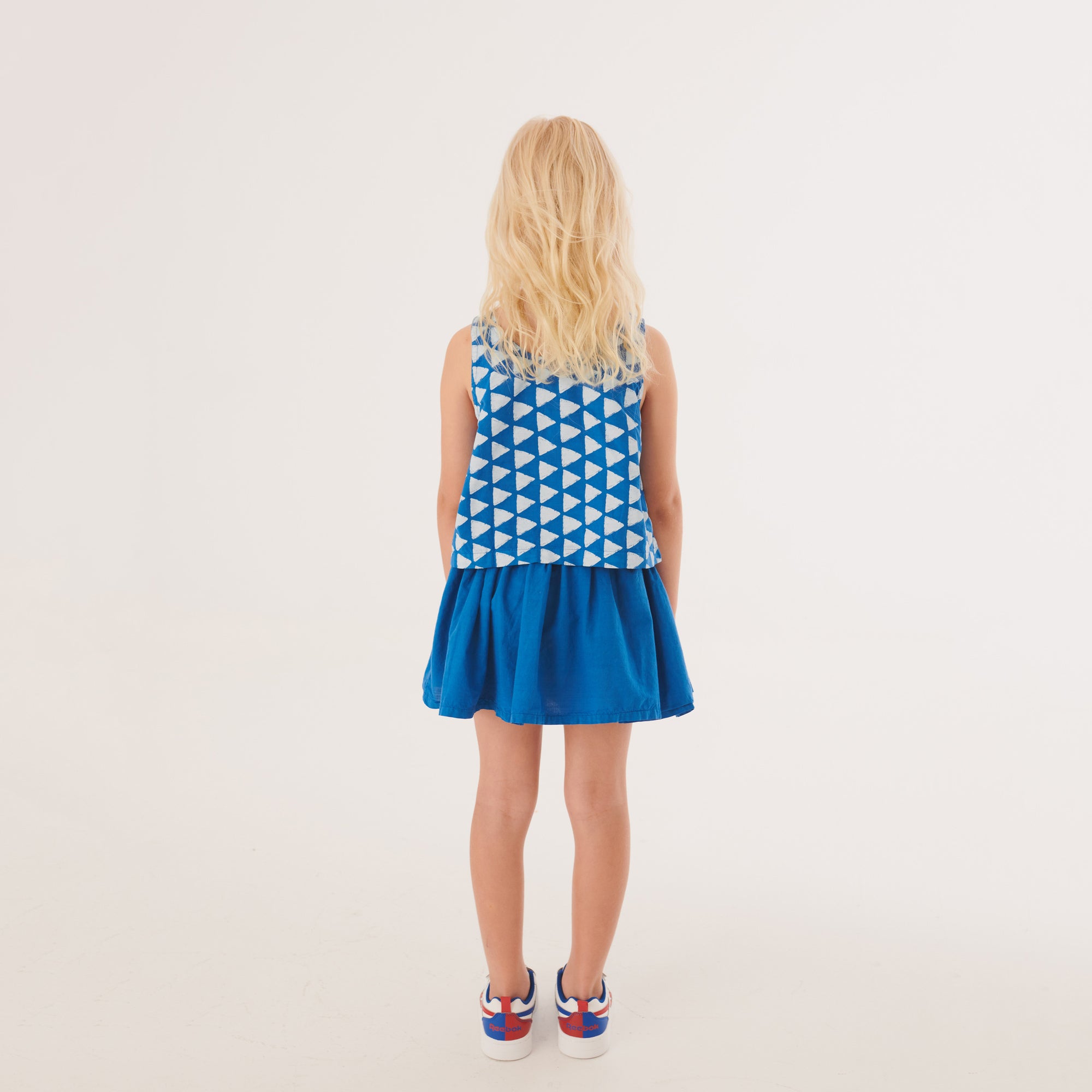 Girls Blue Cotton Skirt