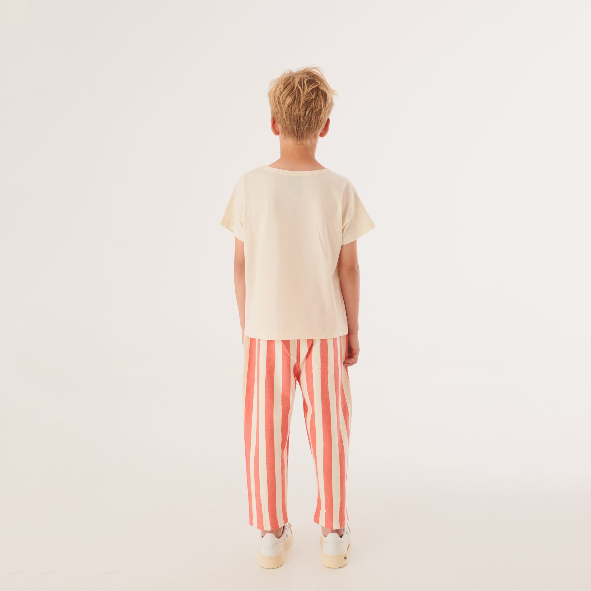 Boys & Girls White Printed Cotton T-Shirt