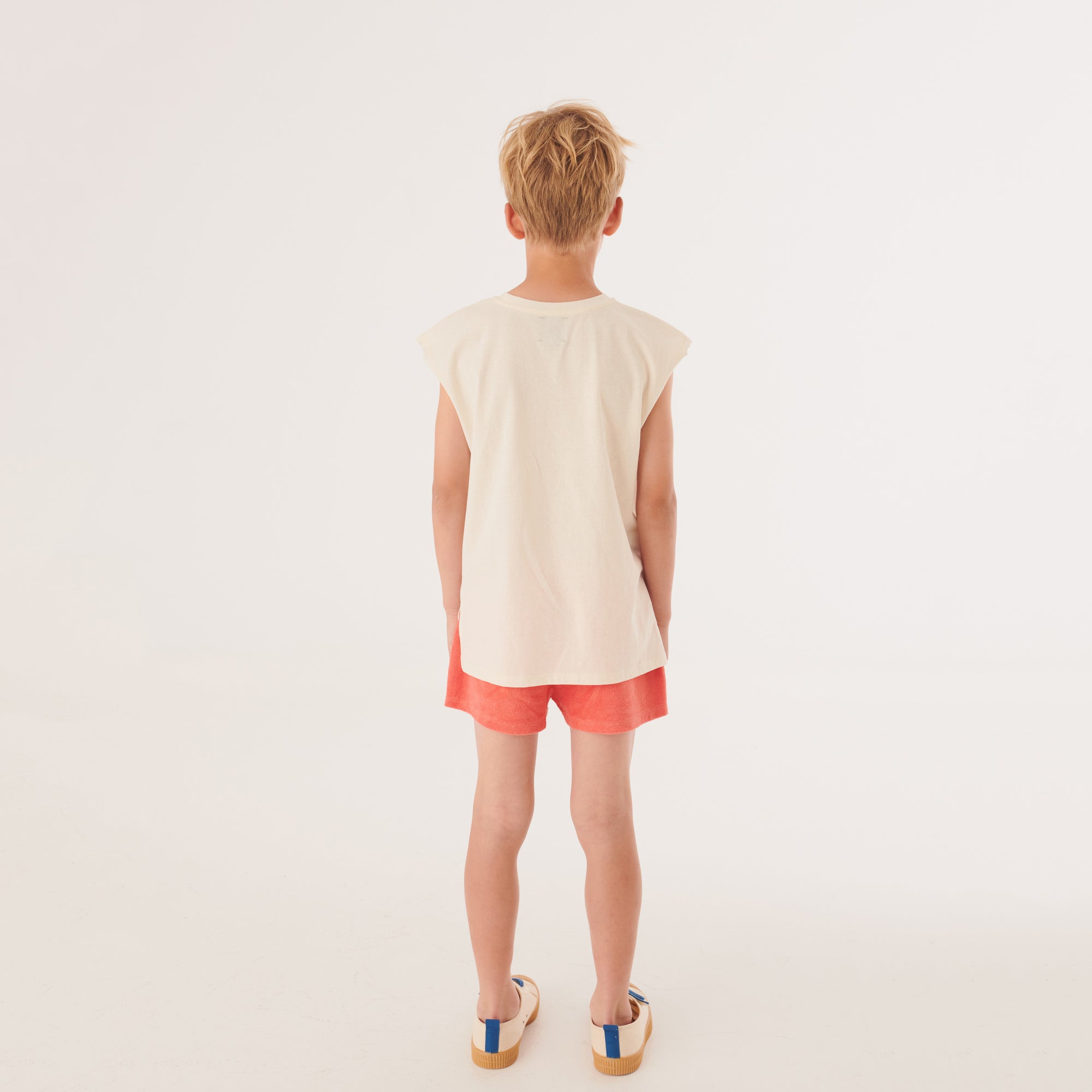Boys & Girls White Printed Cotton Vest