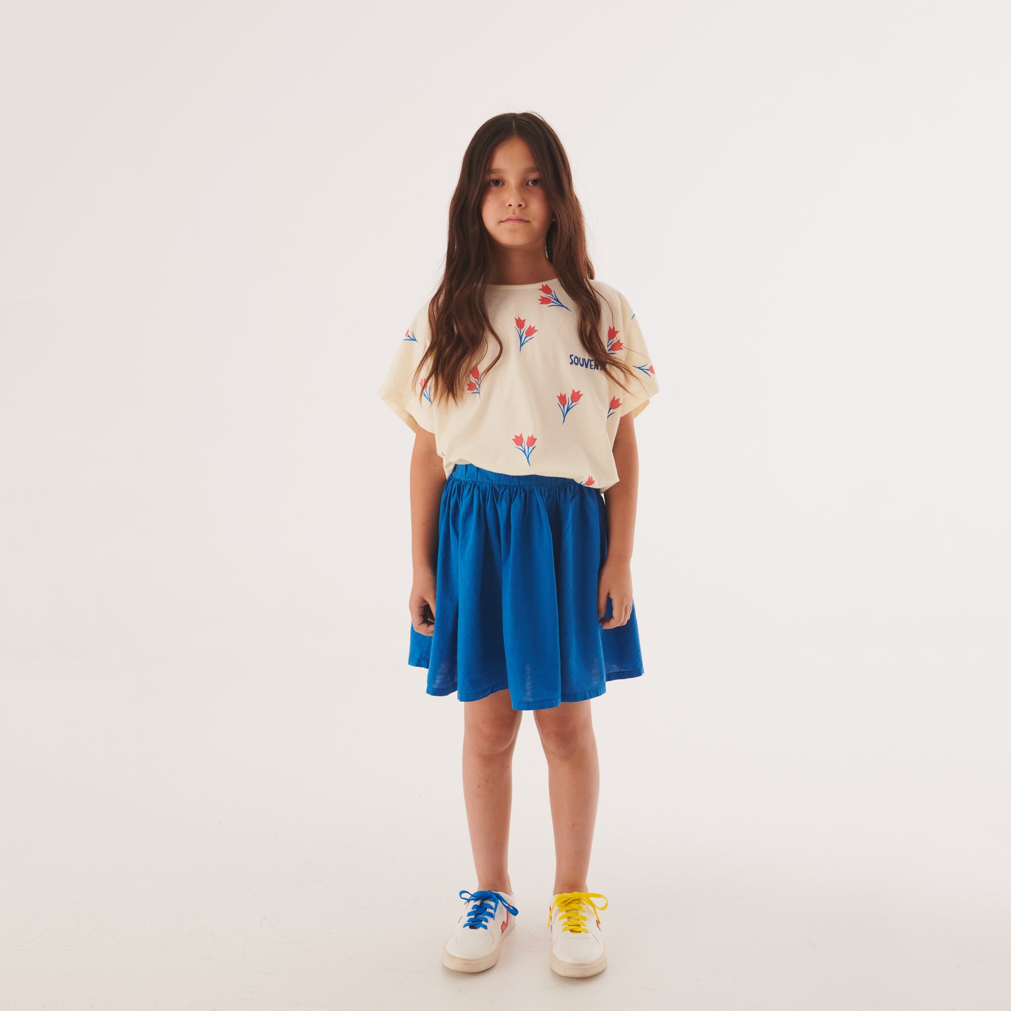 Girls Blue Cotton Skirt
