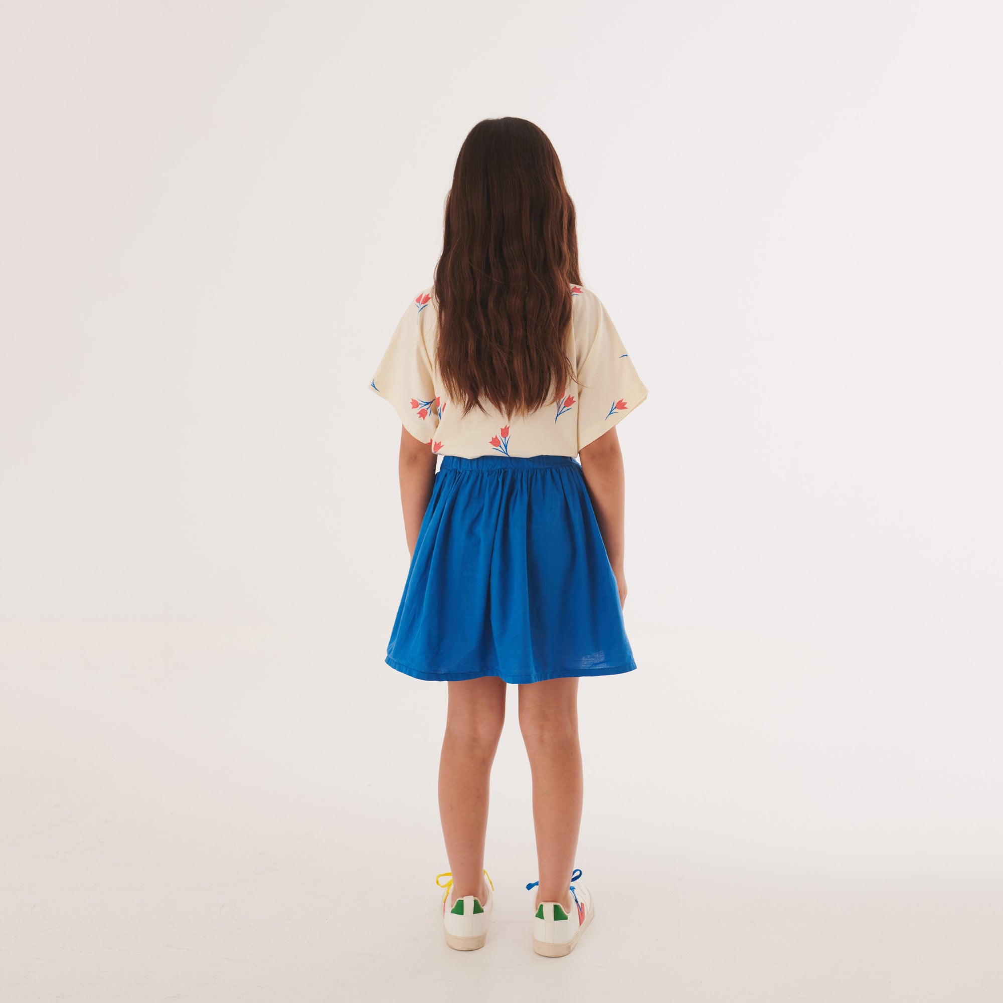 Girls Blue Cotton Skirt