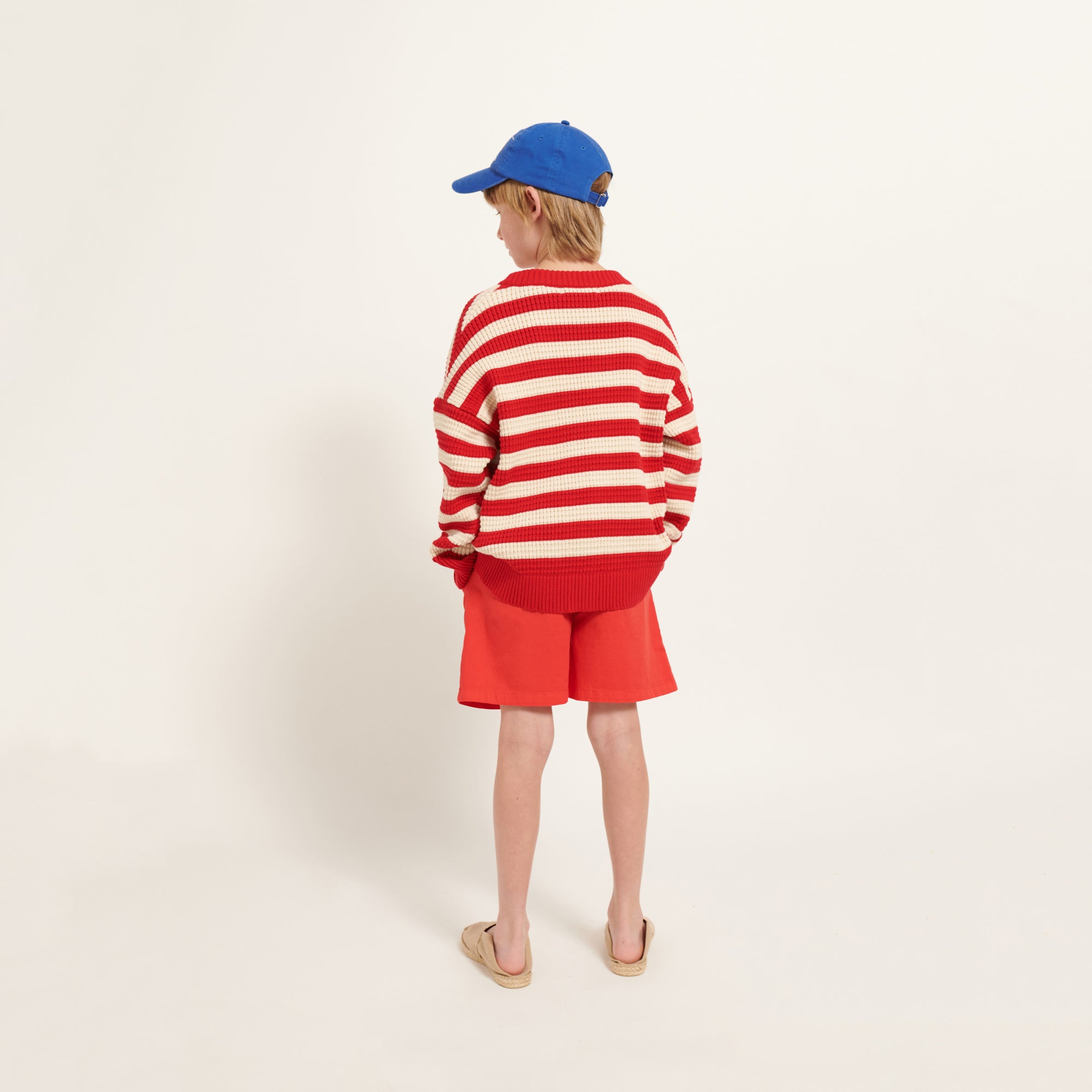 Boys & Girls Red Stripes Cotton Sweater