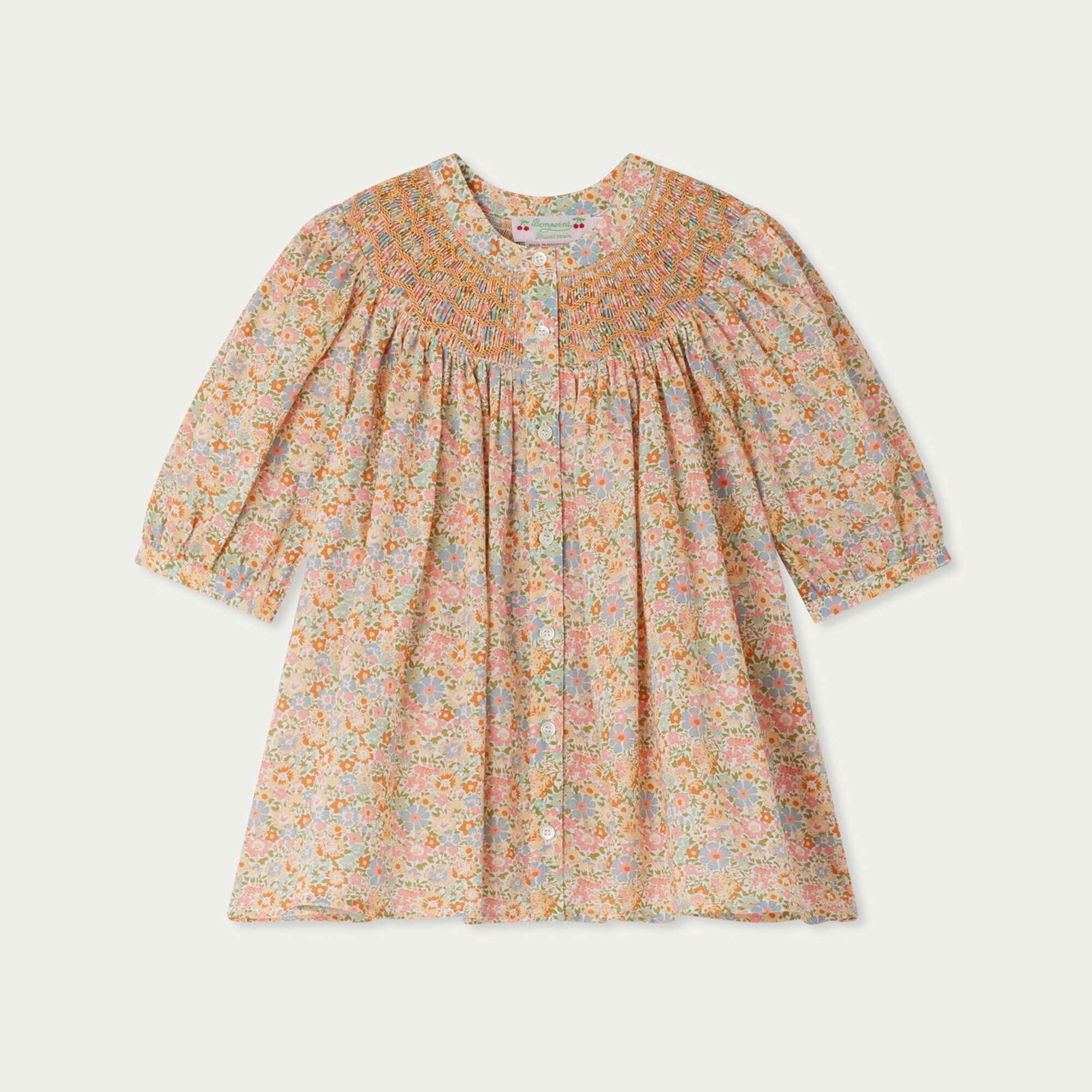 Girls Pink Floral Cotton Blouse