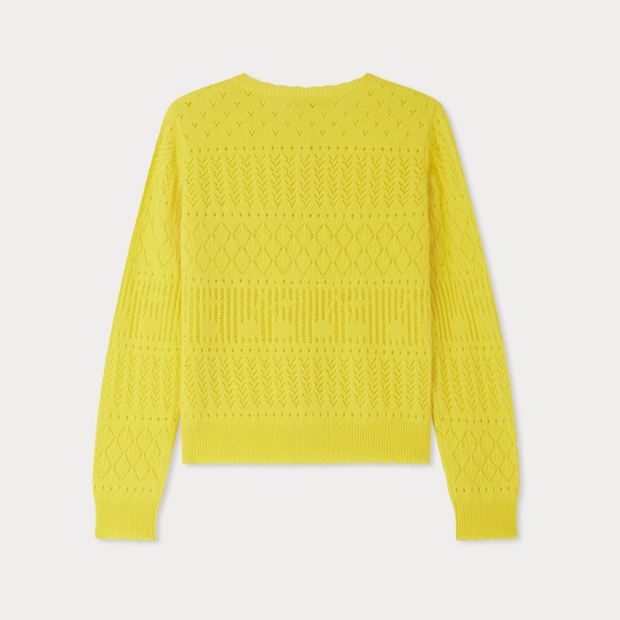 Girls Yellow Cashmere Cardigan