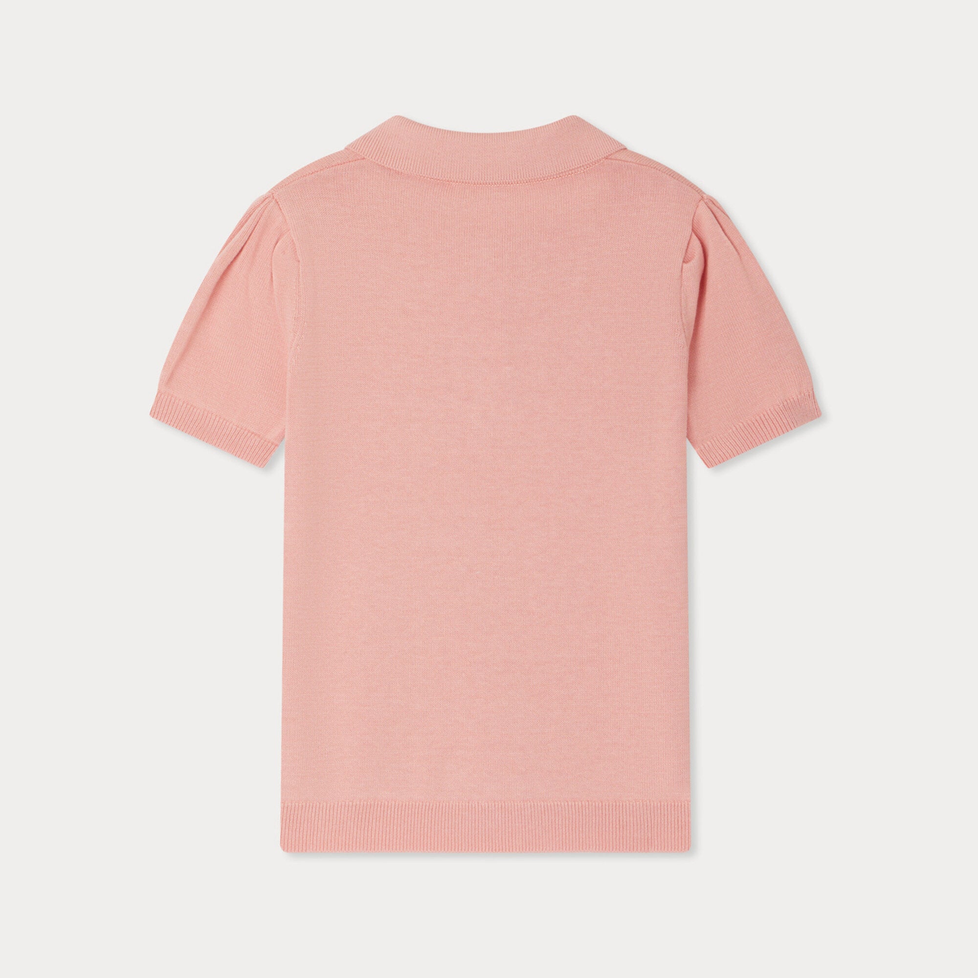 Girls Pink Cotton Polo Shirt