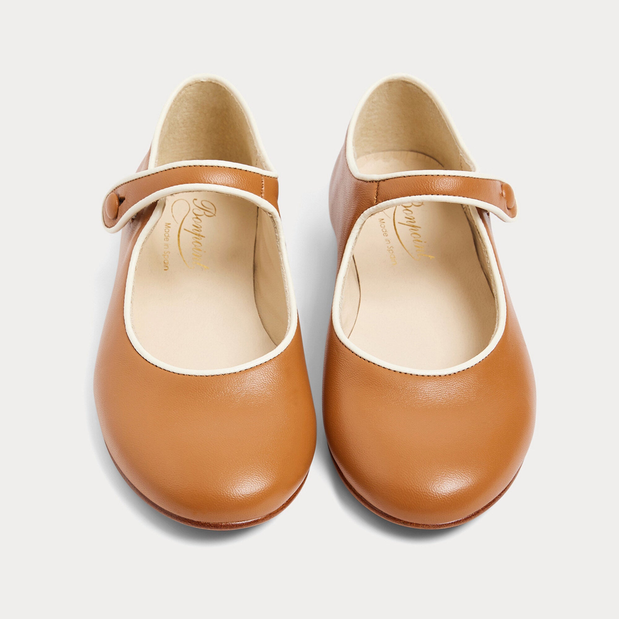Girls Caramel Flat Shoes