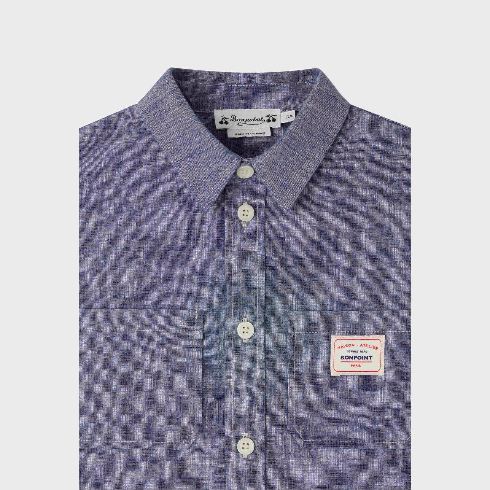 Boys & Girls Blue Cotton Shirt
