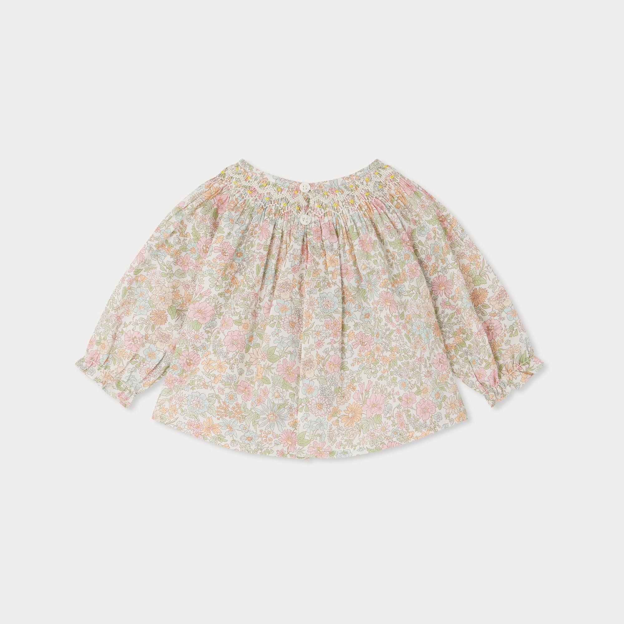 Baby Girls Pink Floral Cotton Top