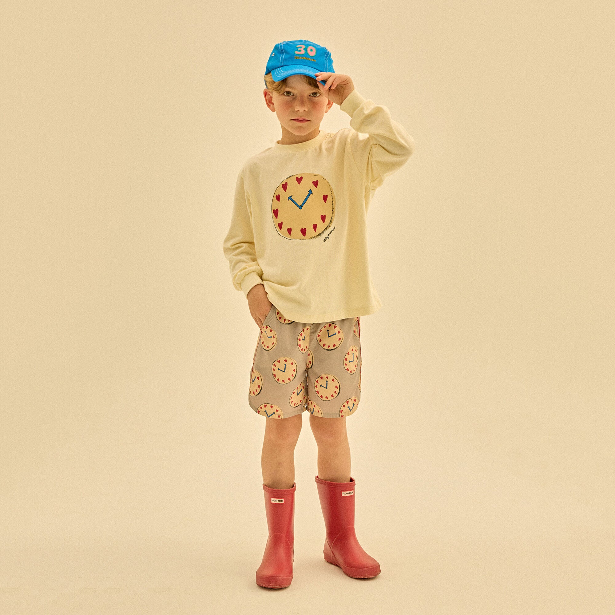 Boys & Girls Ivory Printed Cotton T-Shirt