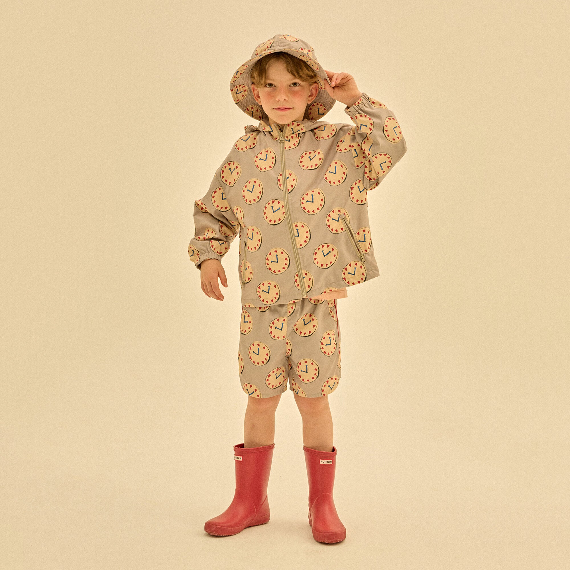 Boys & Girls Grey Printed Zip-Up Jacket