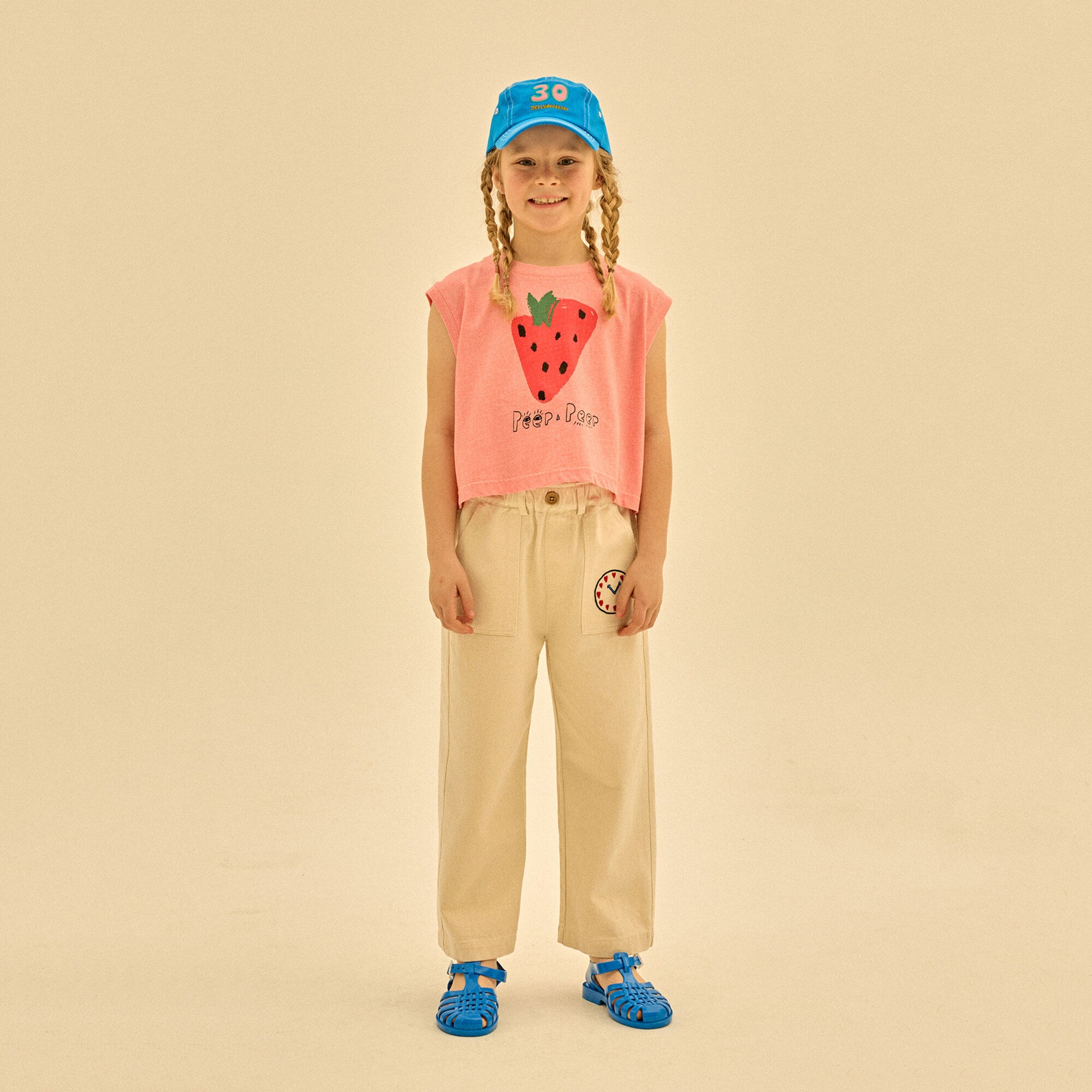 Boys & Girls Ivory Cotton Trousers