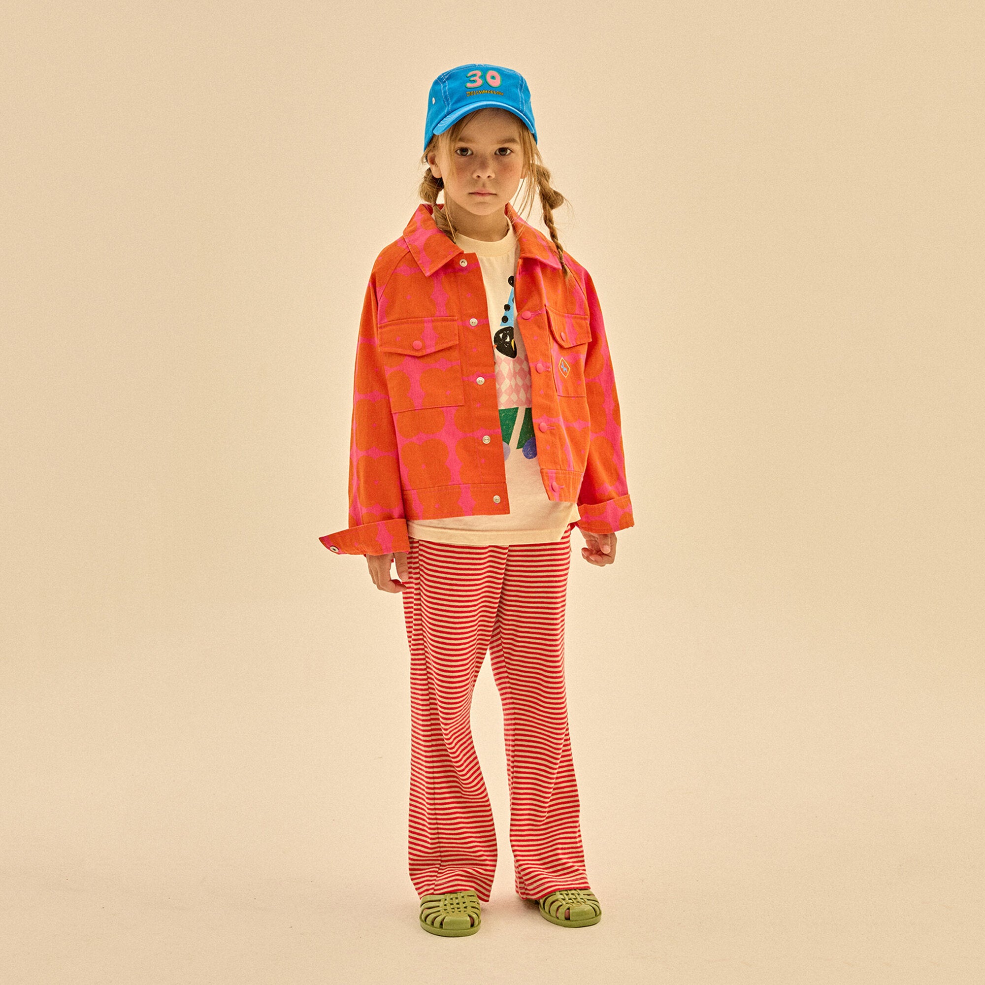 Boys & Girls Red Stripes Cotton Trousers
