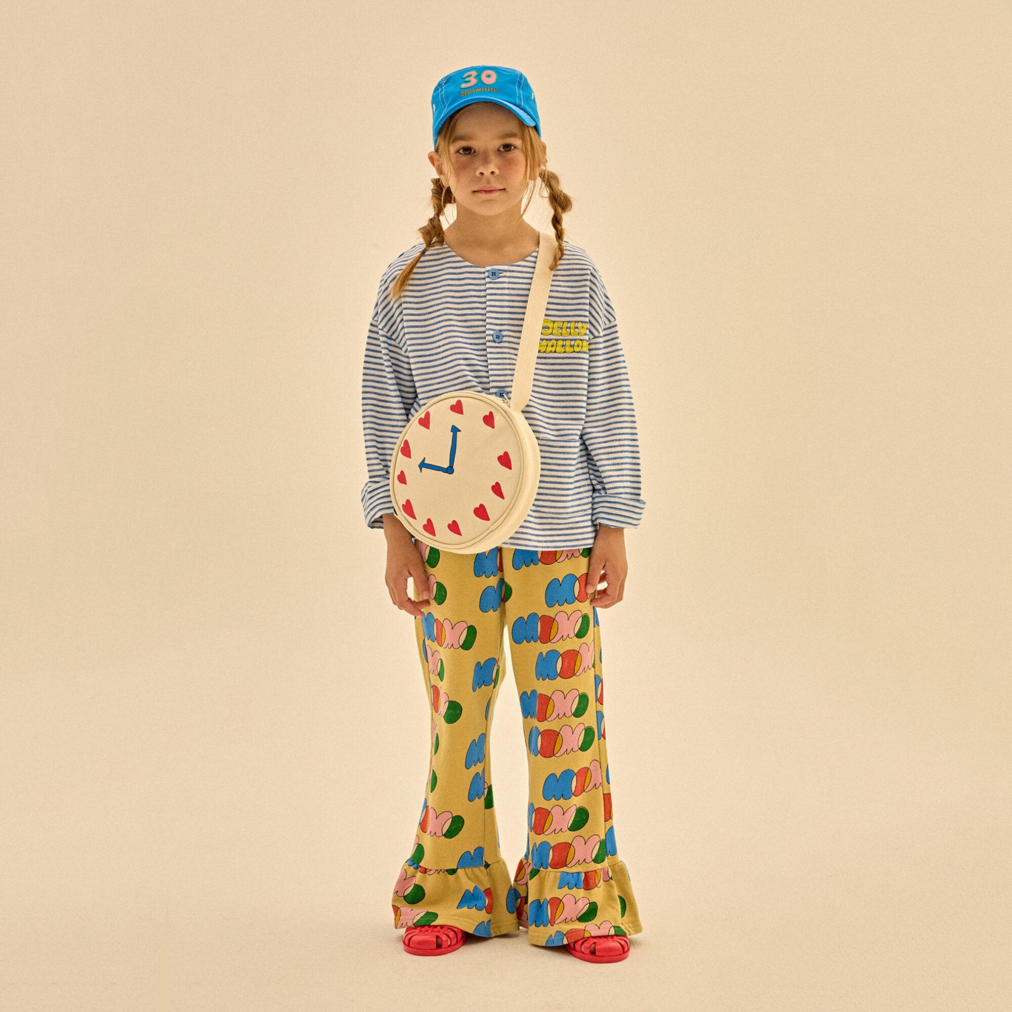 Girls Blue Stripes Cotton Cardigan