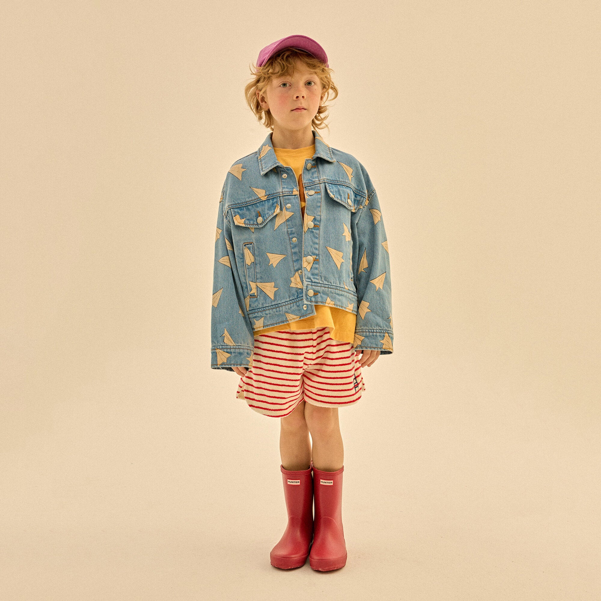 Boys & Girls Red Stripes Cotton Shorts