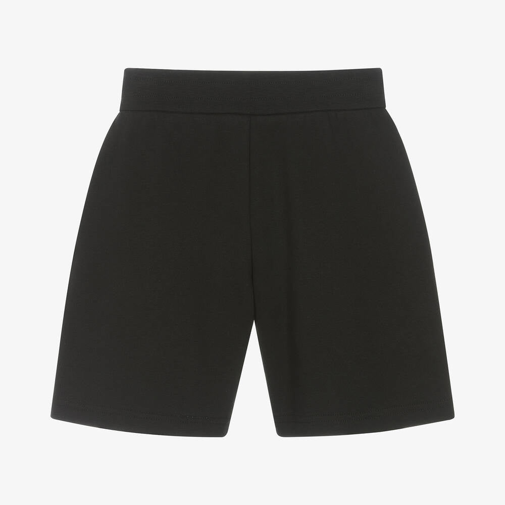 Boys Black Cotton Shorts