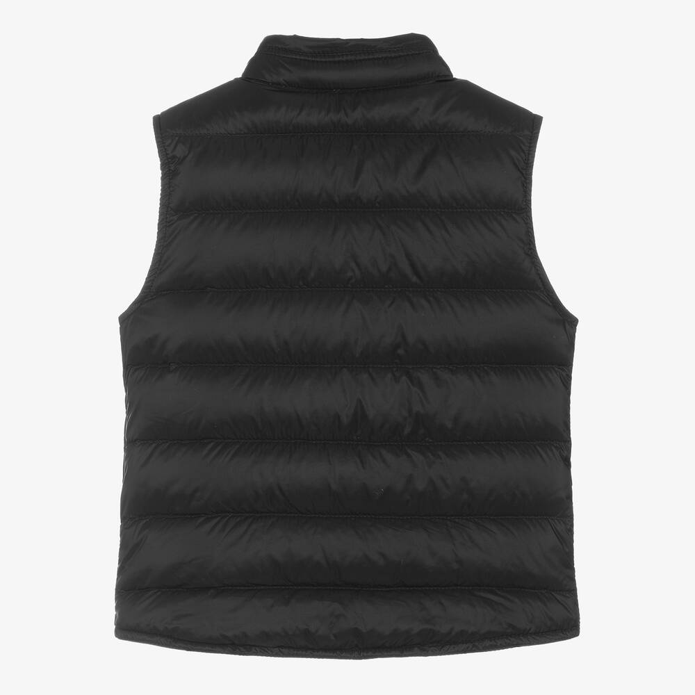 Boys Black "GUI" Padded Down Gilet