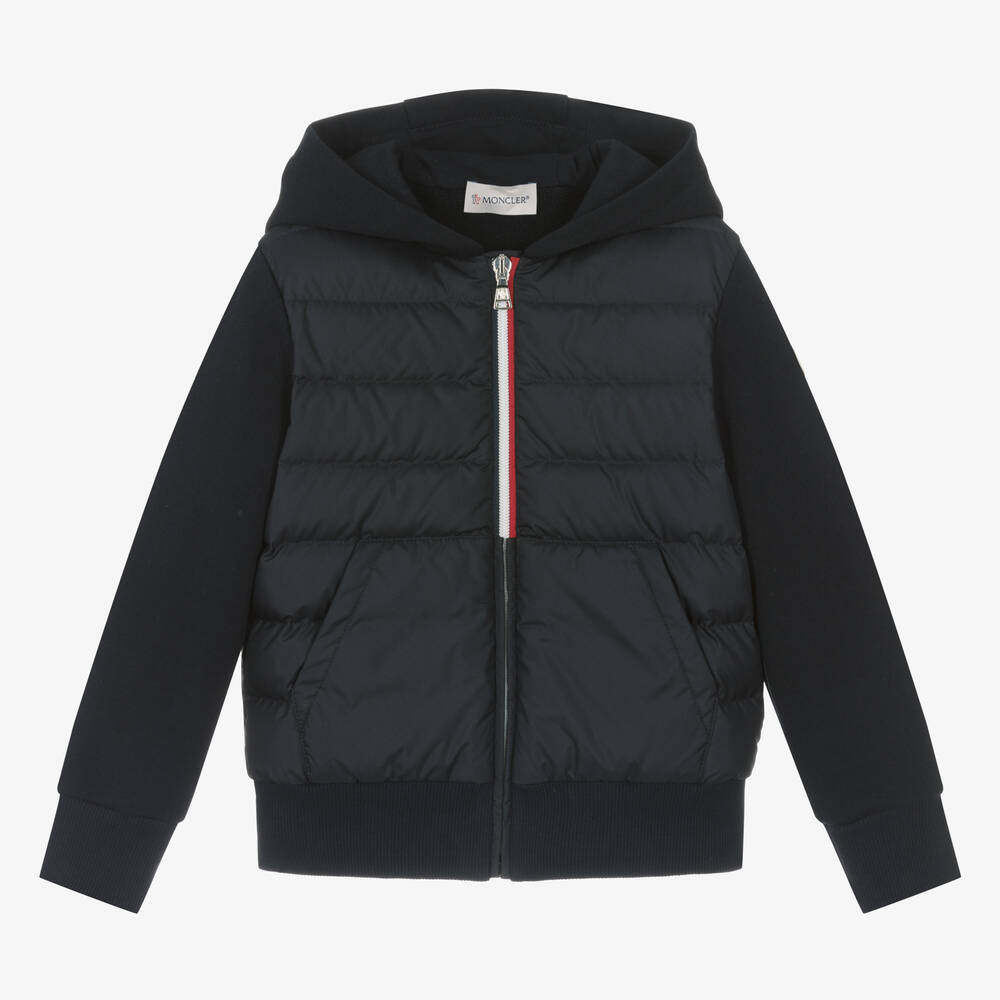 Boys Navy Zip-Up Top