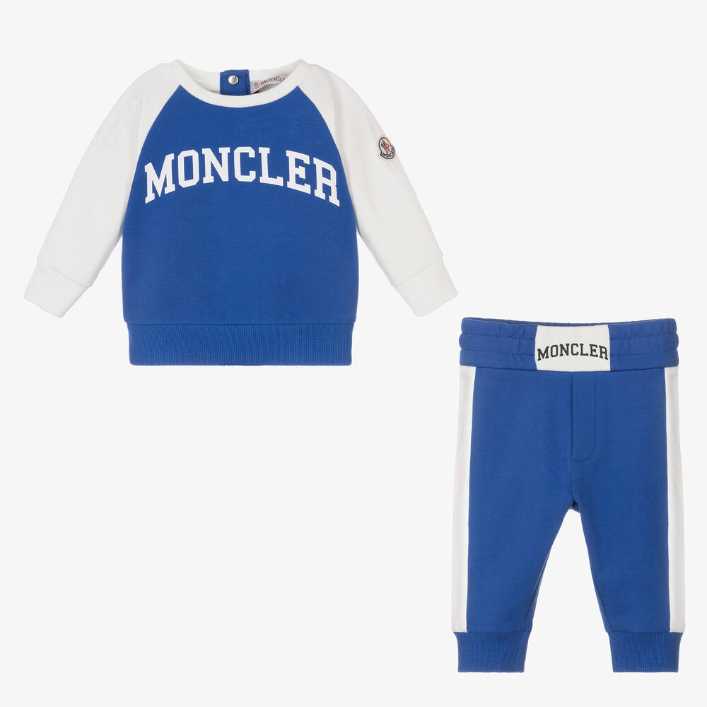 Baby Boys Blue Logo Cotton Set