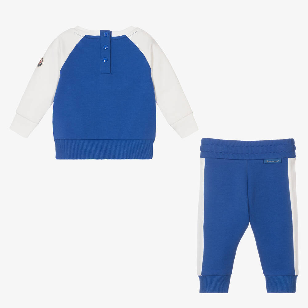 Baby Boys Blue Logo Cotton Set