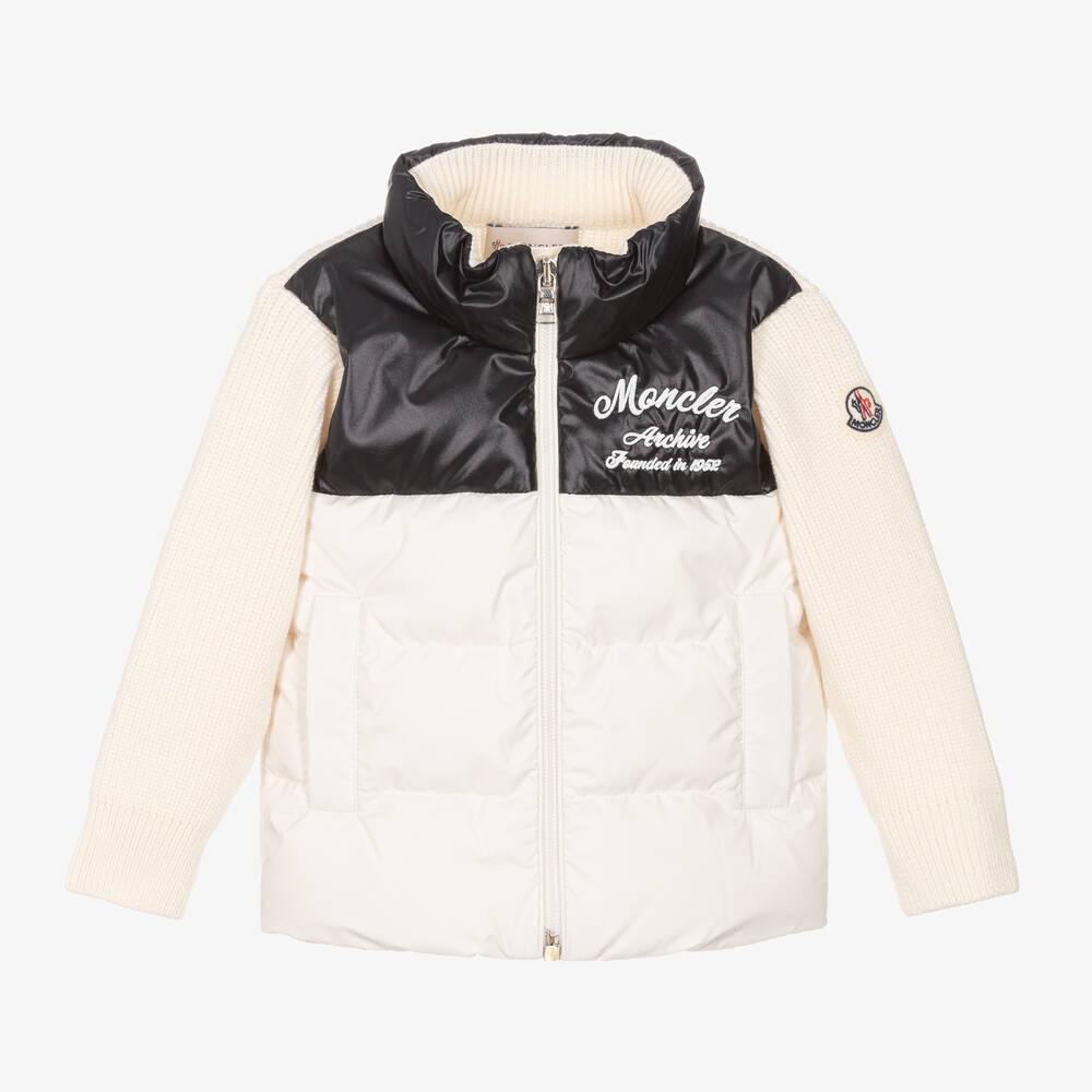 Baby Boys White Zip-Up Top