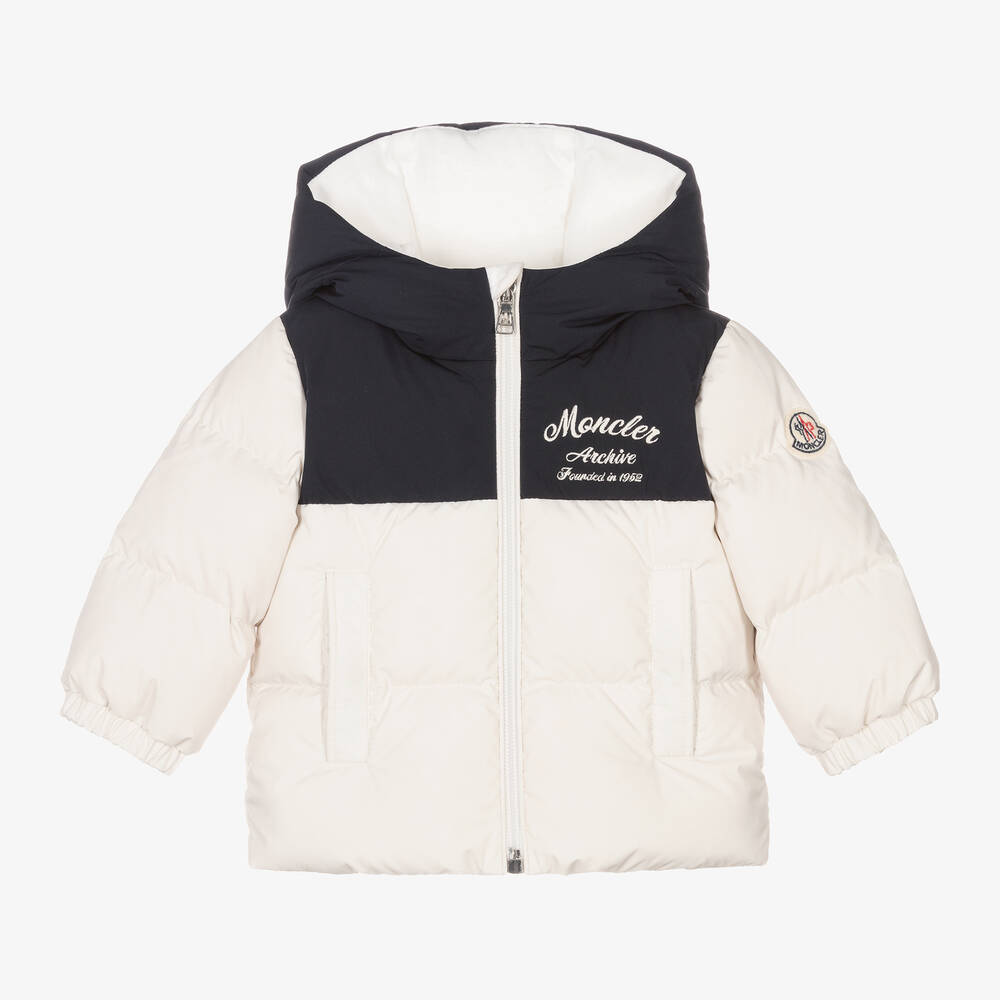 Baby Boys White "JOE" Padded Down Jacket