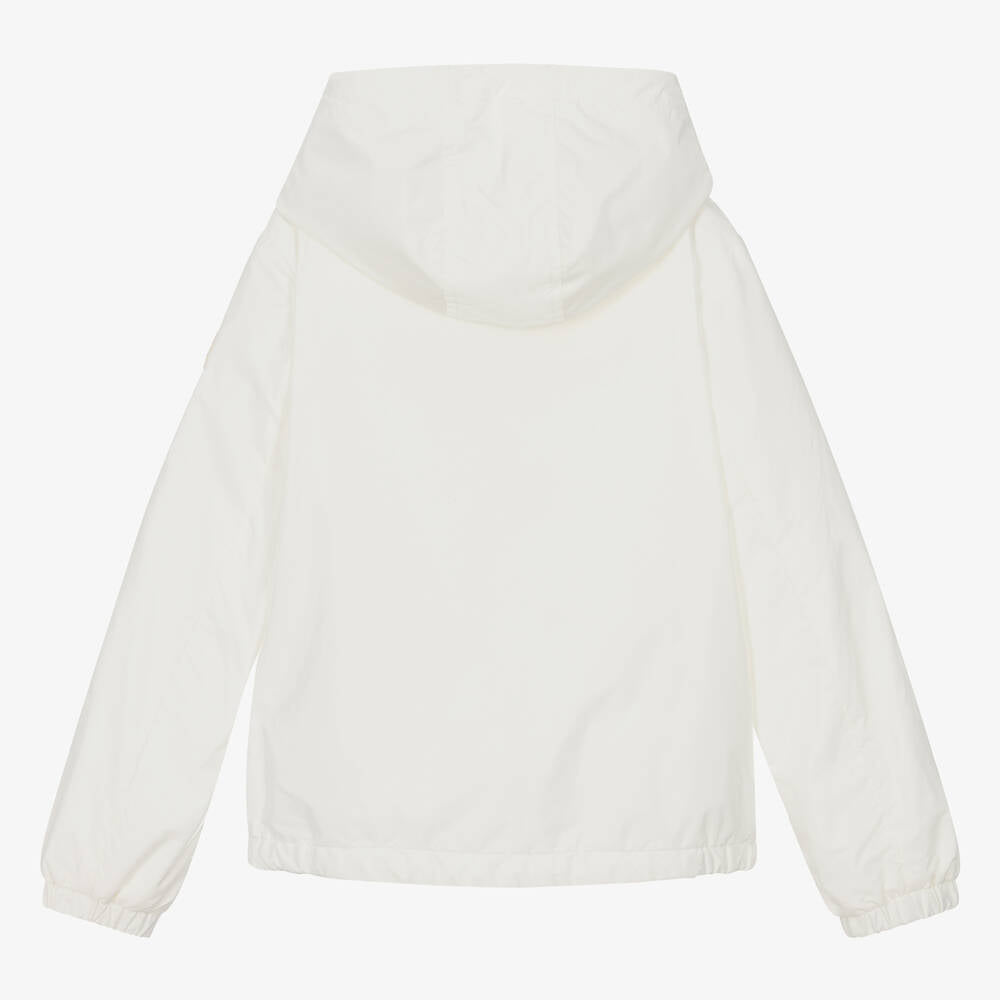 Boys White Zip-Up Jacket