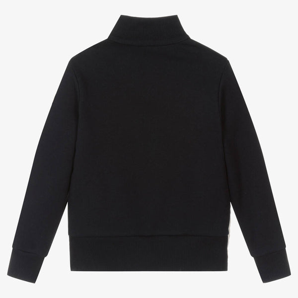 Boys White Logo Zip-Up Top