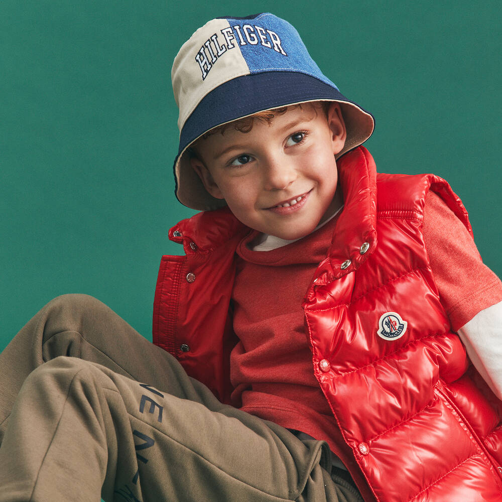 Boys & Girls Red "TIB" Padded Down Gilet