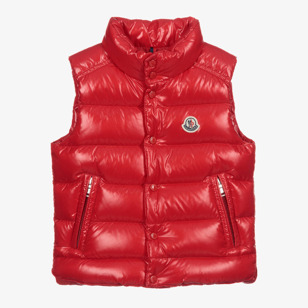 Boys & Girls Red "TIB" Padded Down Gilet