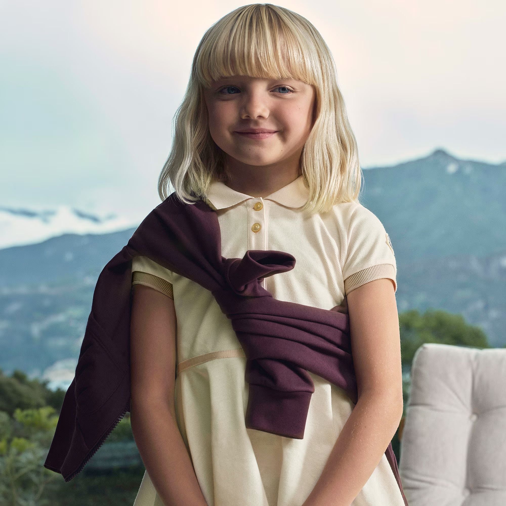 Girls Ivory Cotton Dress