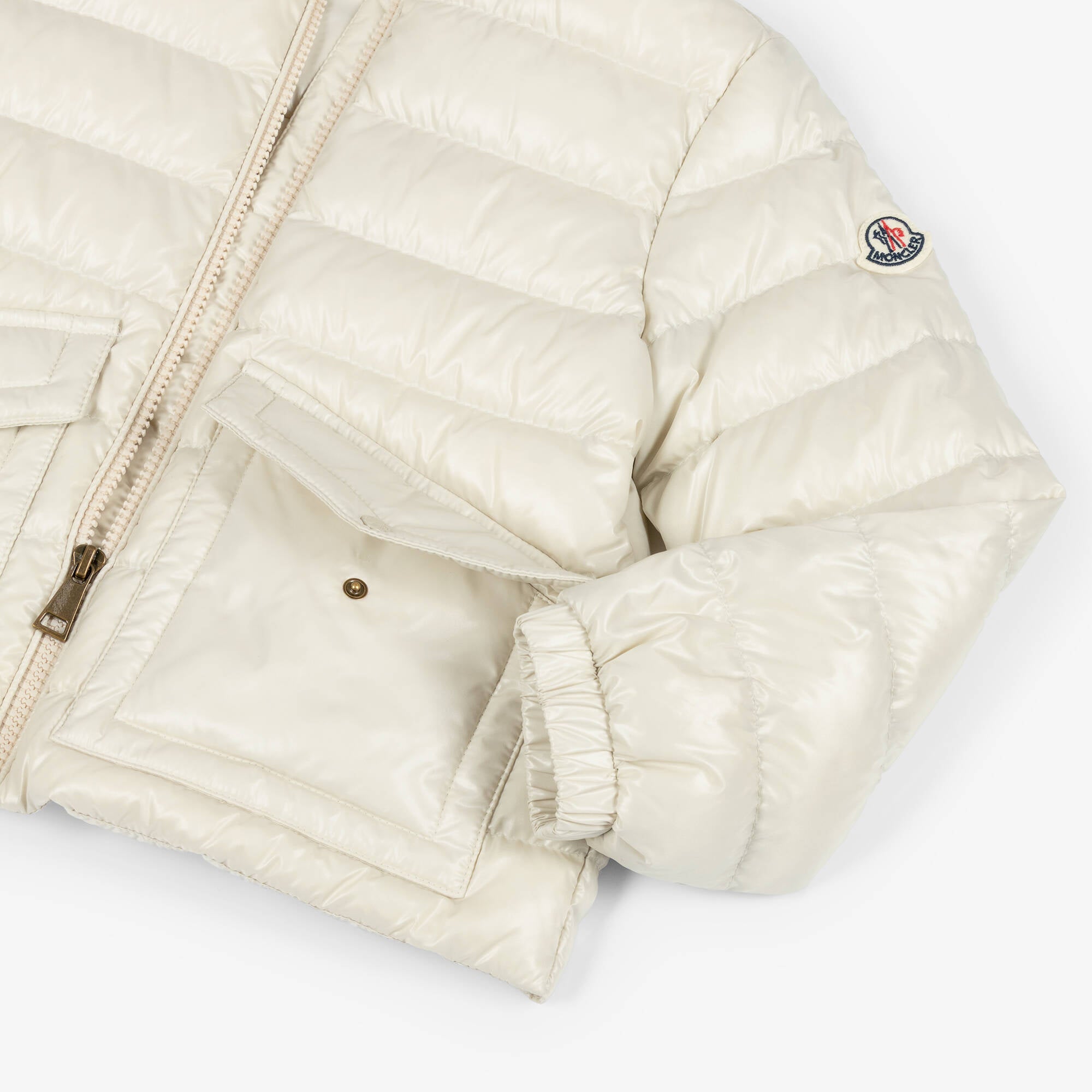 Girls Beige "ELA" Padded Down Jacket