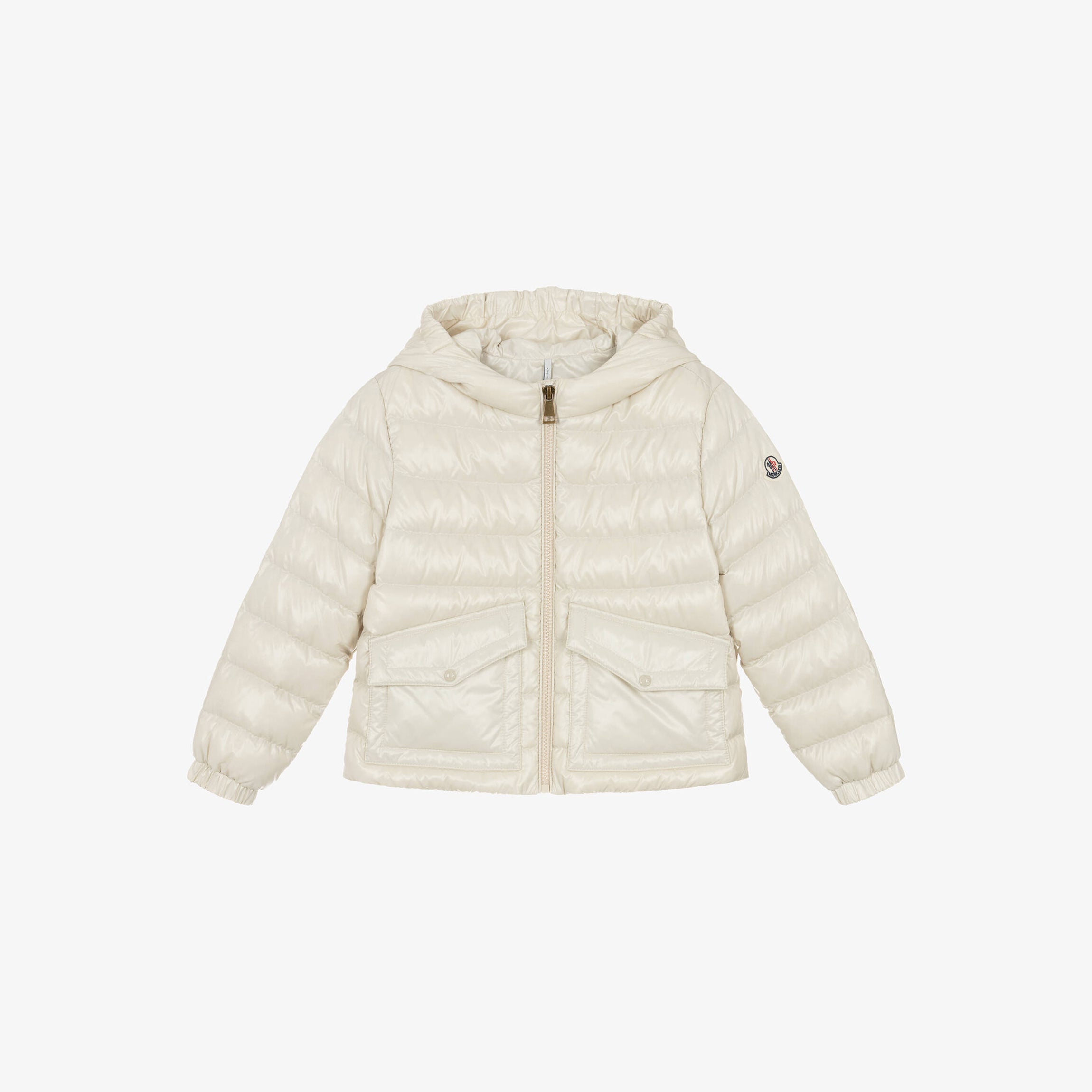 Girls Beige "ELA" Padded Down Jacket