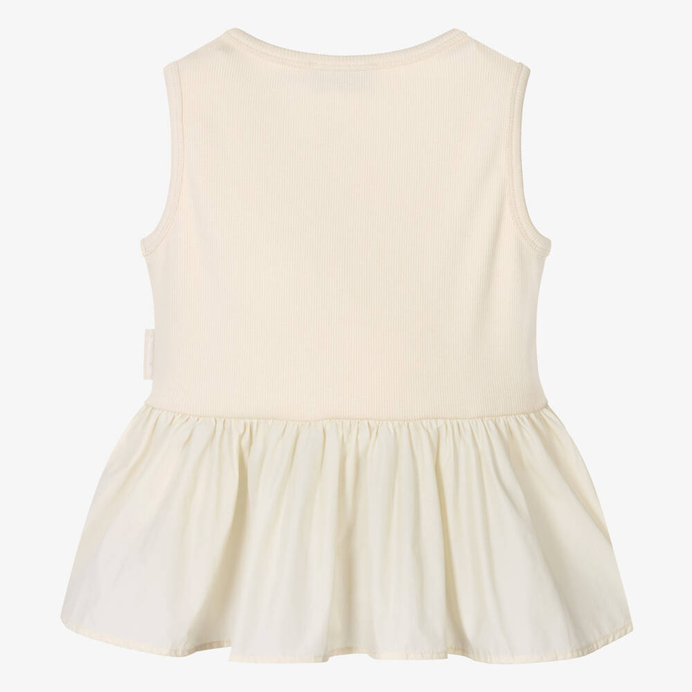 Girls White Cotton Top