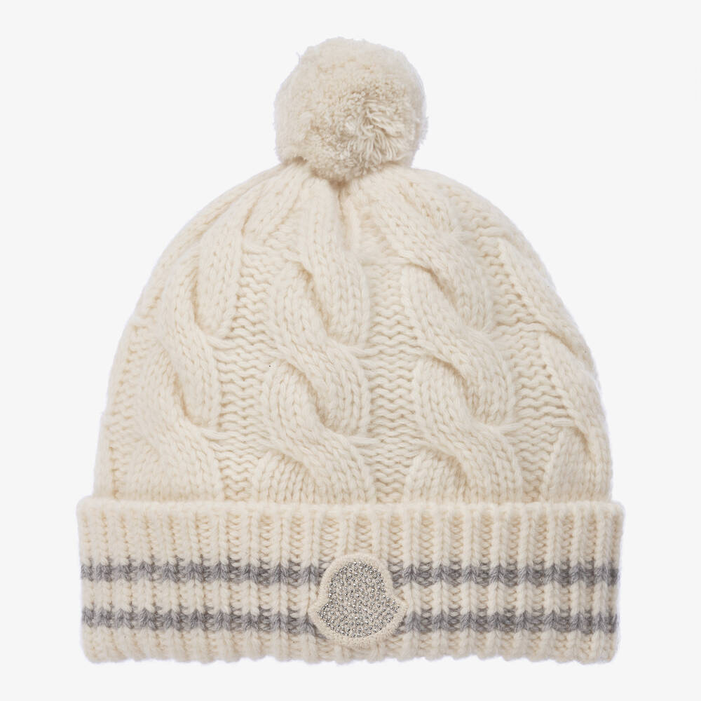 Boys & Girls White Wool Hat