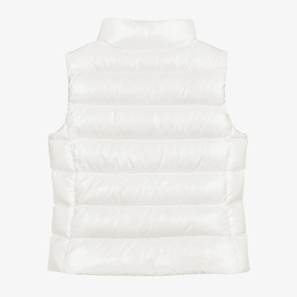 Boys & Girls White "GHANY" Padded Down Gilet