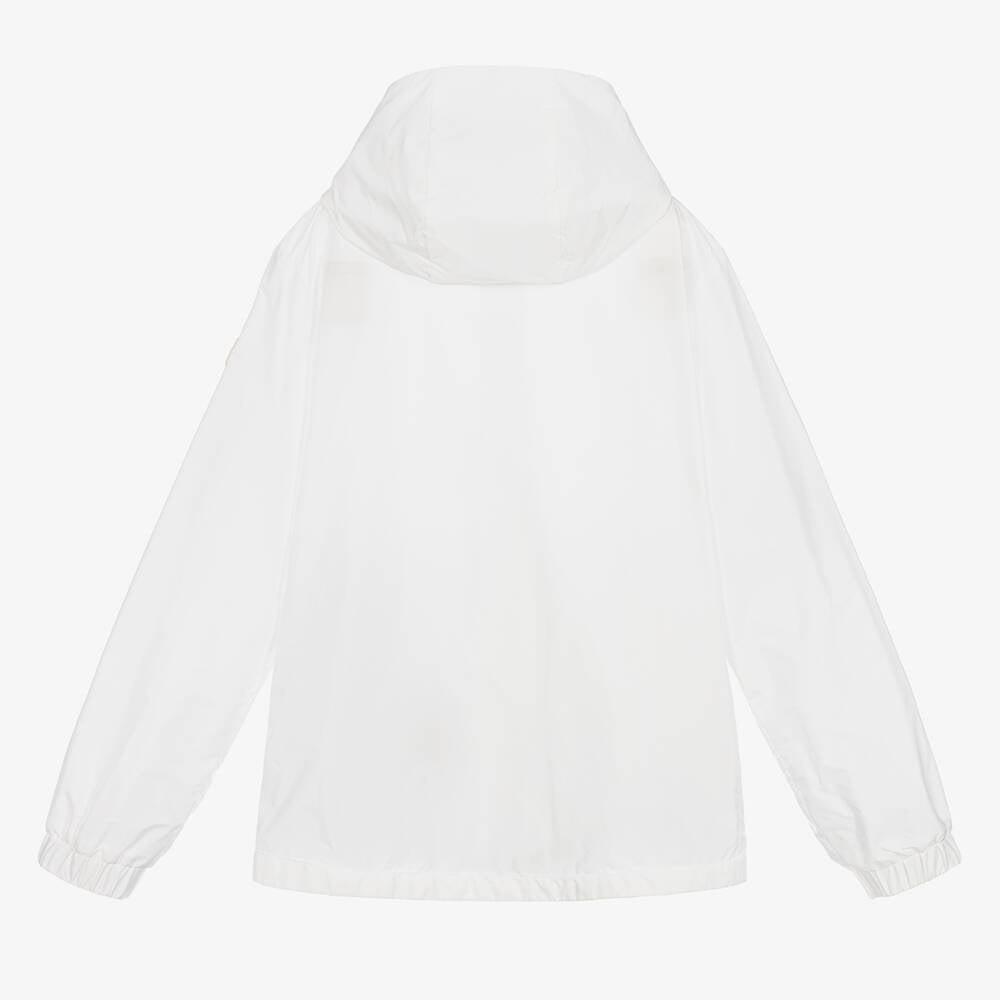 Boys White Zip-Up Jacket