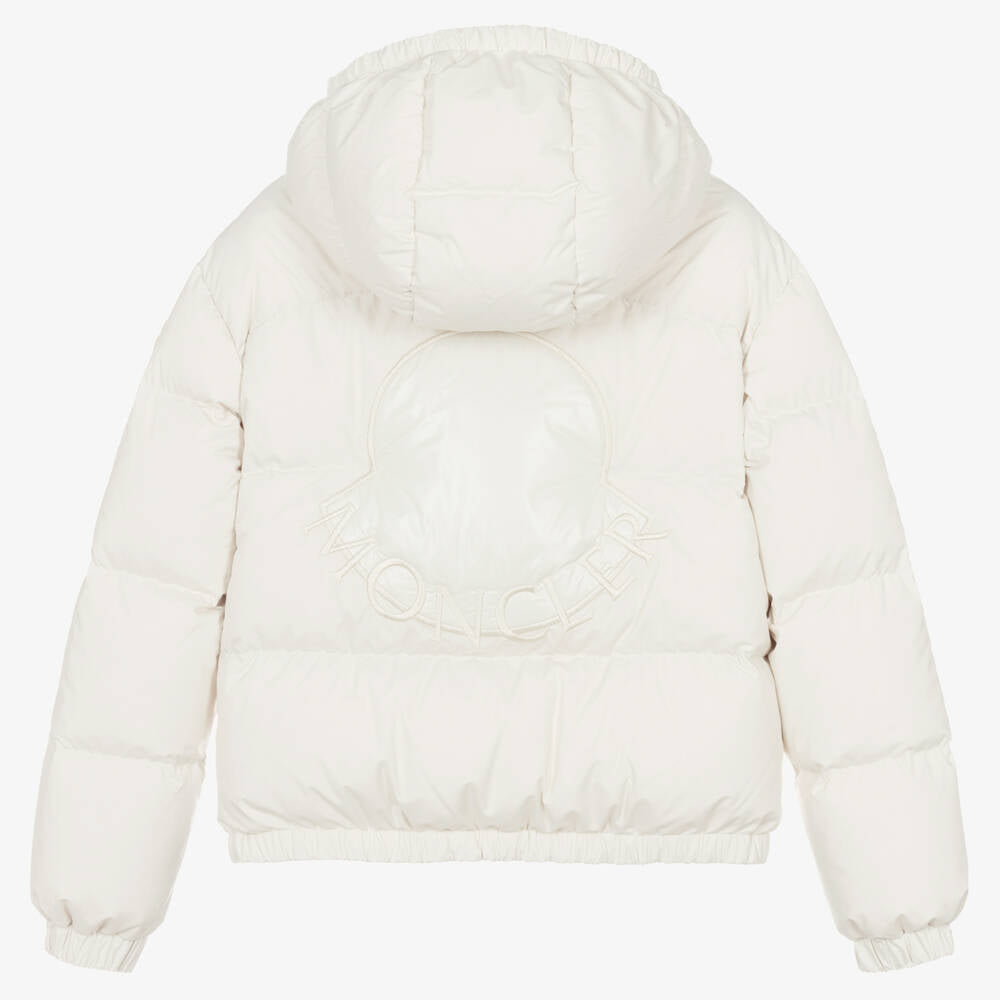 Girls White "EBRE" Padded Down Jacket