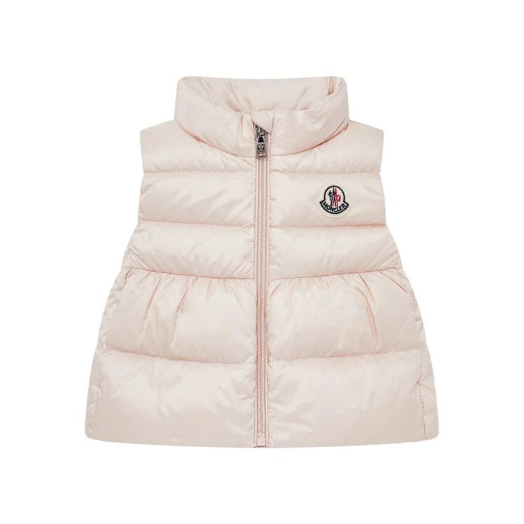 Baby Girls Light Pink "HIVETTE" Padded Down Gilet