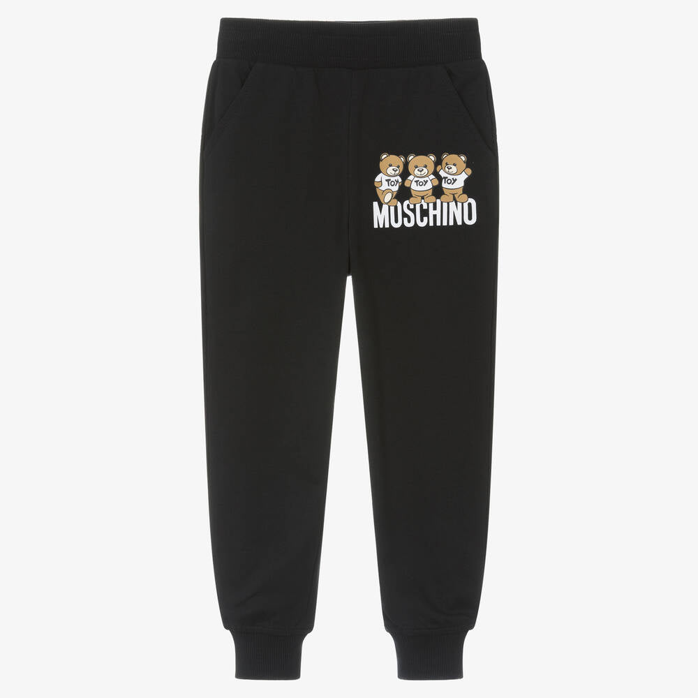 Boys & Girls Black Cotton Trousers