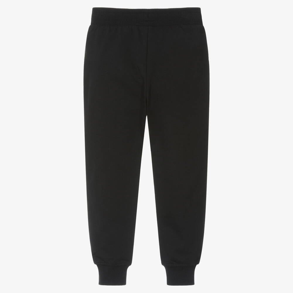 Boys & Girls Black Cotton Trousers