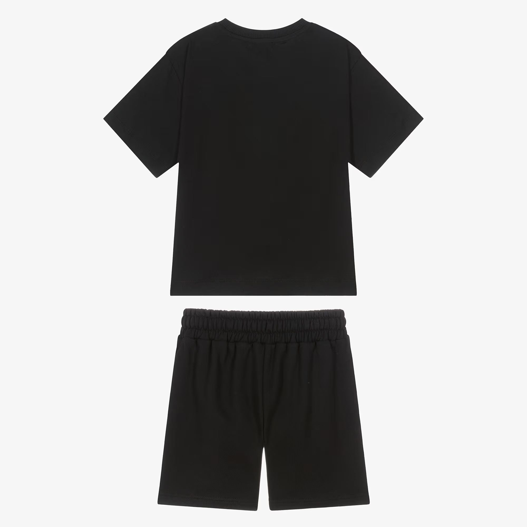 Boys Black Logo Cotton Set