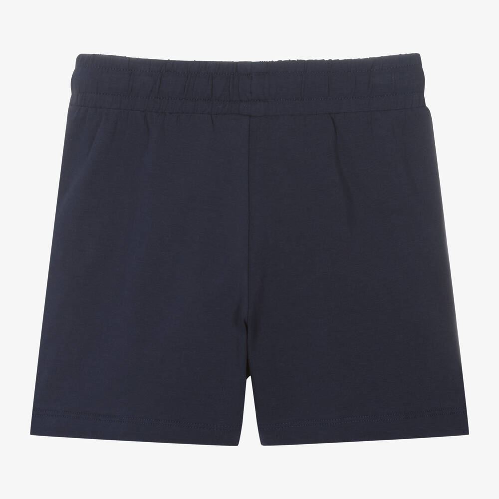 Boys Navy Blue Cotton Shorts